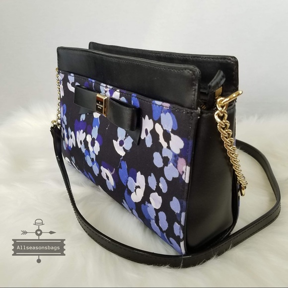 Kate Spade Montfort Angelica Crossbody Floral Blue - Picture 2 of 8